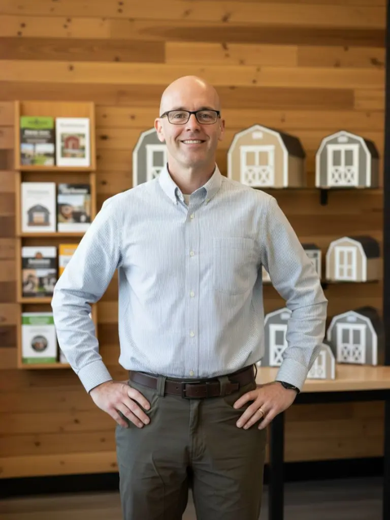 Chad Moore, owner of North Texas Shed & Steel, at the Wichita Falls showroom