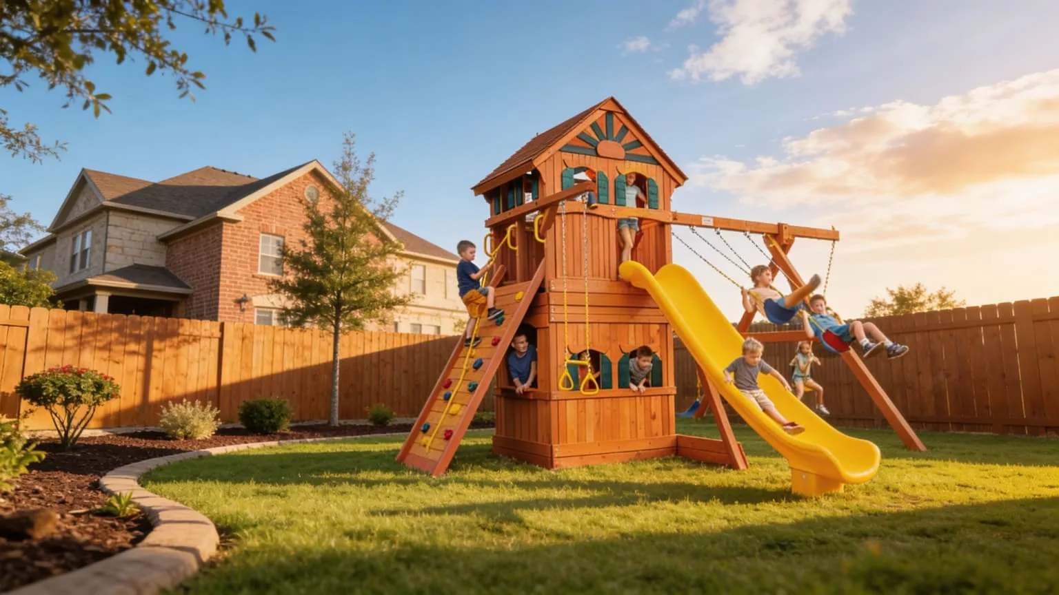 Cedar Playsets in Denton & Wichita Falls, TX | From $1,199 | NTSS